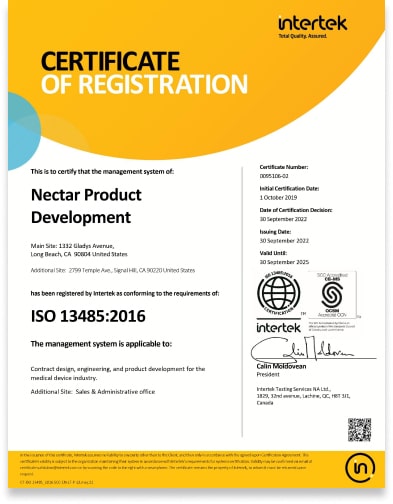 ISO Certificate Nectar